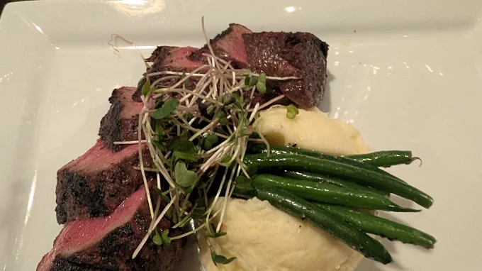 Steak and asparagus from the Crush kitchen
